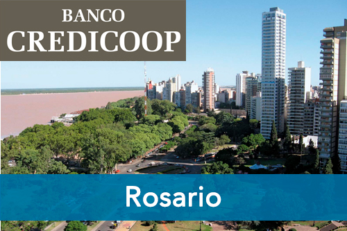Turnero del banco Credicoop en Rosario