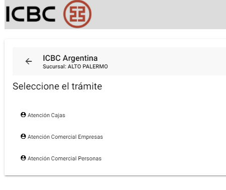 trámites Banco ICBC