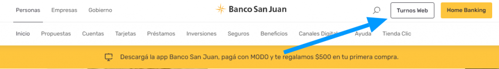 web oficial del Banco San Juan